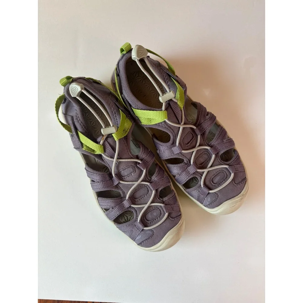 Keen Kids' Moxie Water‎ Sandals Purple Green Athletic Shoes Size 3 Youth Water